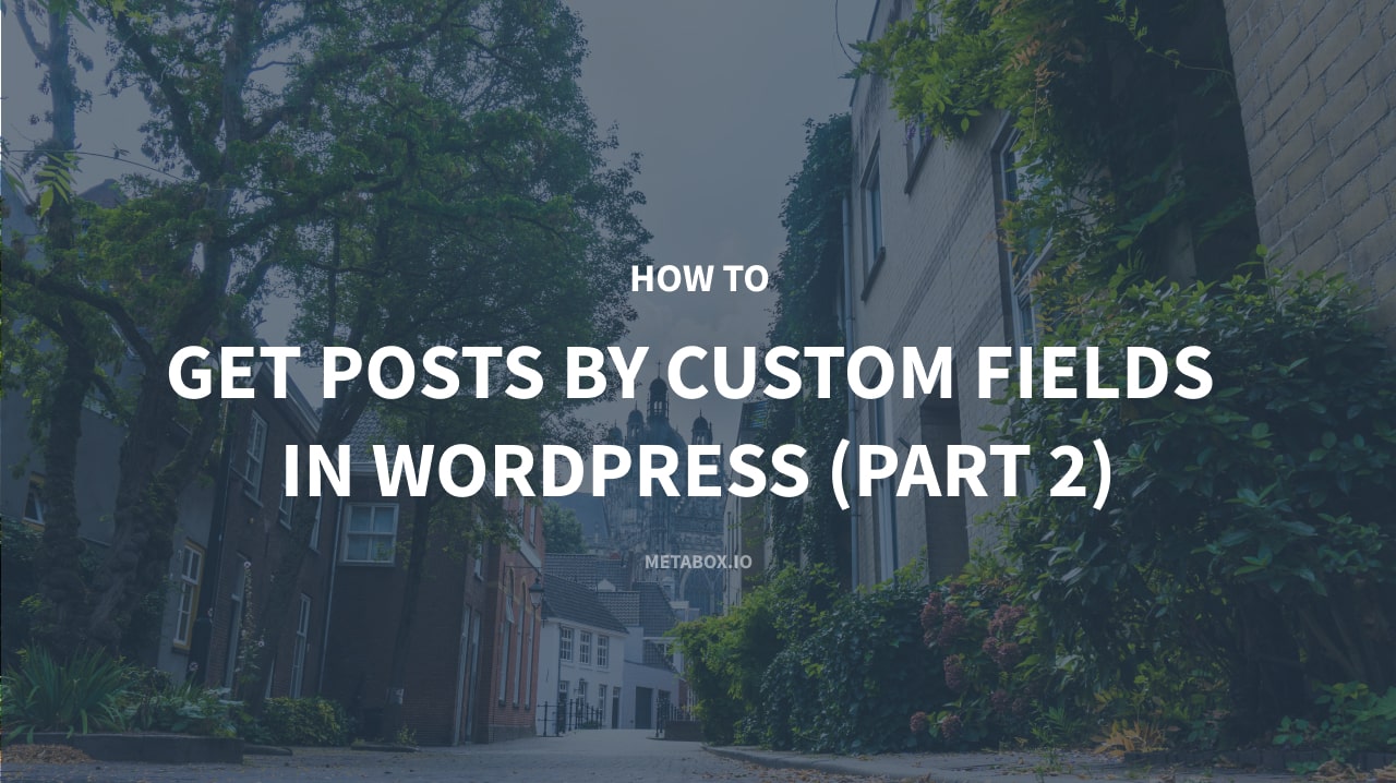 How to Get Posts by Custom Fields in WordPress - Part 2 - Meta Box - WP ...