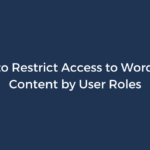 How to Restrict Access to WordPress Pages and Posts by User Roles