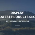 Display The Latest Products Section – P1 – Using Meta Box and Gutenberg