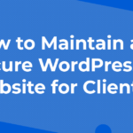 How to Maintain a Secure WordPress Website for Your Clients