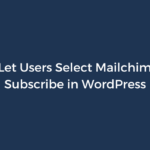 How to Let Users Select Mailchimp List to Subscribe in WordPress