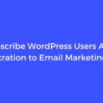 Subscribe WordPress Users After Registration to Email Lists
