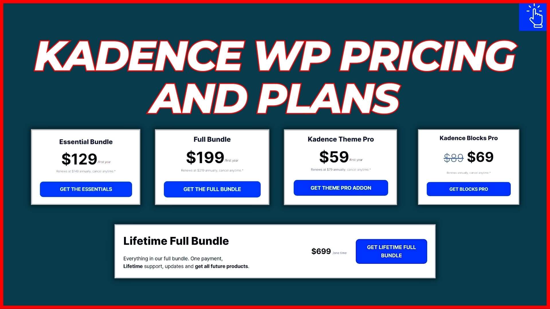 Kadence wp pricing and plans wp content