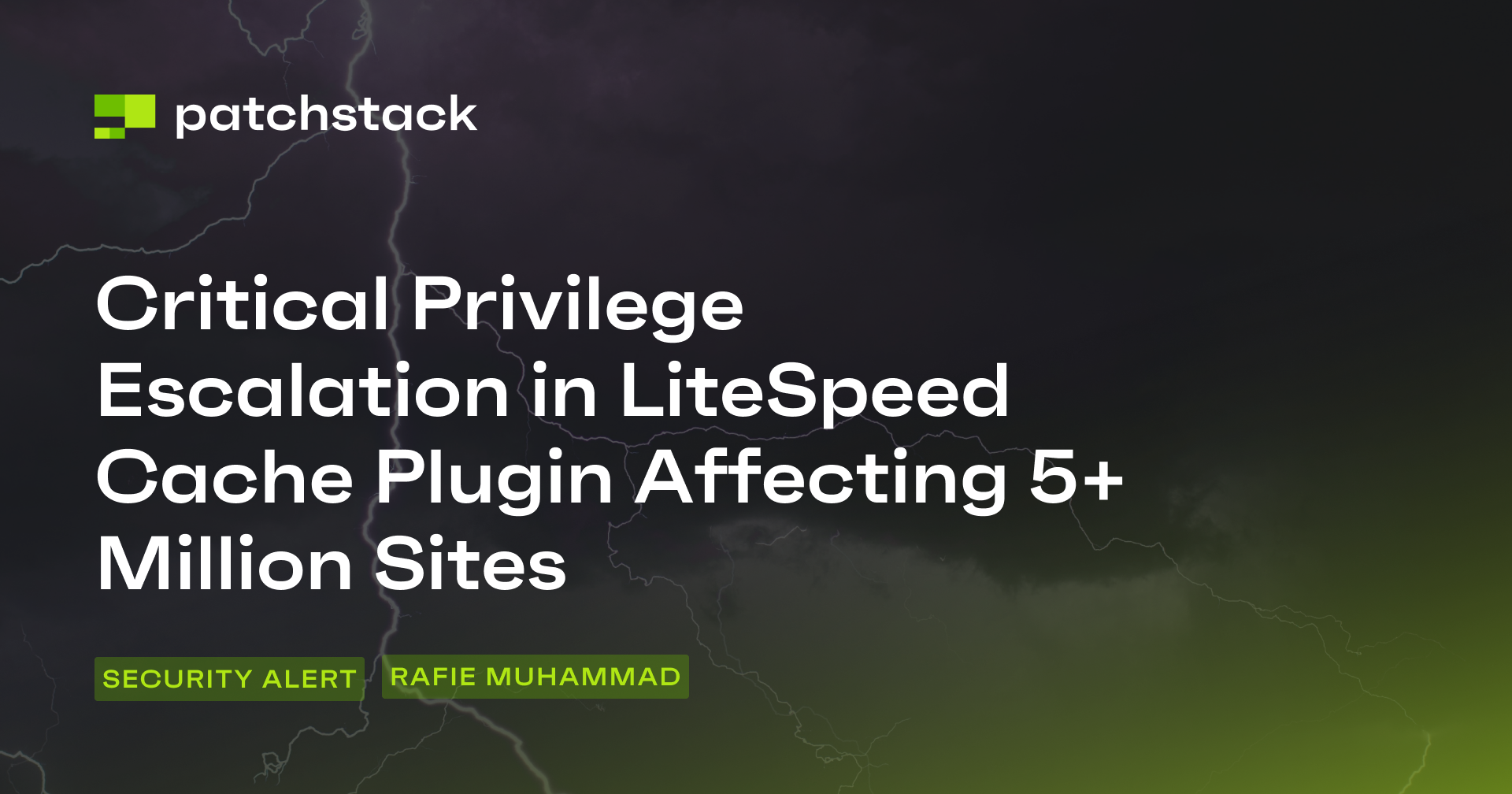 Critical Privilege Escalation in LiteSpeed Cache Plugin - Patchstack ...